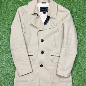 Mackage Beige Trench Coat with Black Accents